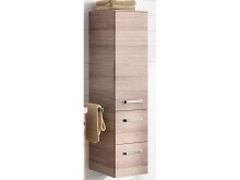 Midischrank >Akron I< in chromglänzend aus Glas - 30x121,2x33cm (BxHxT)