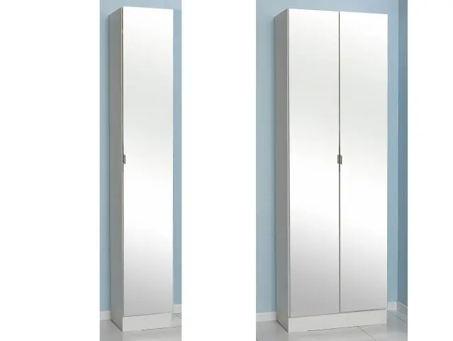 Hochschrank >Adan< in Weiß - siehe Produktbeschreibungx195,5x33cm (BxHxT)