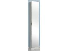 Hochschrank >Adan< in Weiß - 32.5x195,5x33cm (BxHxT)