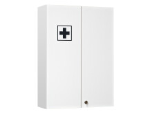 Medizinschrank >Adan< in Weiß aus Glas - 70x20cm (HxT)