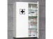 Medizinschrank >Adan< in Weiß aus Glas - 70x20cm (HxT)