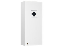 Medizinschrank >Adan< in Weiß aus Glas - 30x70x20cm (BxHxT)