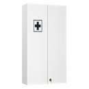 Medizinschrank >Adan< in Weiß aus Glas - 50x70x20cm (BxHxT)