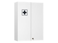 Medizinschrank >Adan< in Weiß aus Glas -...