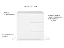 Kommode >Ravenna< - 80x80x40cm (BxHxT)