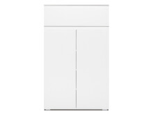 Schuhschrank >Ravenna I< in Weiß/Matt - 80x131x40cm (BxHxT)