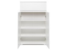 Schuhschrank >Ravenna I< in Weiß/Matt - 80x131x40cm (BxHxT)