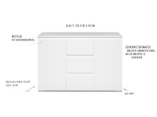 Kommode >Ravenna< in  - 120x80x40cm (BxHxT)
