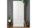 Mehrzweckschrank >Ravenna< in Weiß/Matt - 80x191x40cm (BxHxT)