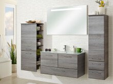 Waschtisch-Set >Carrie III< in Weiß aus Glas