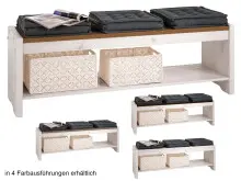 Bettbank >Silvana< in Weiß matt Lack aus...