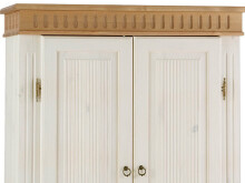 Drehtürenschrank >Silvana< in Weiß matt Lack - 100x147x40 (BxHxT)