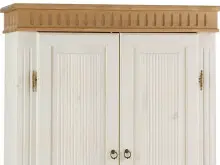 Drehtürenschrank >Silvana< in Weiß matt Lack - 100x147x40 (BxHxT)