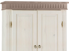 Drehtürenschrank >Silvana< in Weiß matt Lack - 100x147x40 (BxHxT)