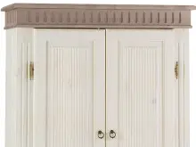 Drehtürenschrank >Silvana< in Weiß matt Lack - 100x147x40 (BxHxT)