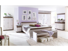 Drehtürenschrank >Silvana< in Weiß matt Lack - 100x147x40 (BxHxT)
