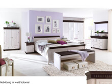 Drehtürenschrank >Silvana< in Weiß matt Lack - 100x147x40 (BxHxT)