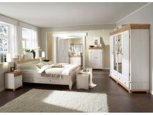 Drehtürenschrank >Silvana< in Weiß matt Lack - 100x147x40 (BxHxT)