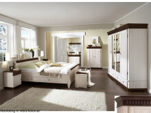 Drehtürenschrank >Silvana< in Weiß matt Lack - 100x147x40 (BxHxT)