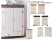 Drehtürenschrank >Silvana< in Weiß matt Lack - 100x147x40 (BxHxT)