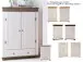 Drehtürenschrank >Silvana< in Weiß matt Lack - 100x147x40 (BxHxT)