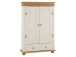 Drehtürenschrank >Silvana< in Weiß matt Lack - 100x147x40 (BxHxT)