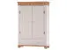 Drehtürenschrank >Silvana< in Weiß matt Lack - 100x147x40 (BxHxT)