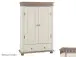 Drehtürenschrank >Silvana< in Weiß matt Lack - 100x147x40 (BxHxT)
