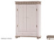Drehtürenschrank >Silvana< in Weiß matt Lack - 100x147x40 (BxHxT)