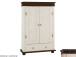 Drehtürenschrank >Silvana< in Weiß matt Lack - 100x147x40 (BxHxT)
