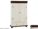 Drehtürenschrank >Silvana< in Weiß matt Lack - 100x147x40 (BxHxT)
