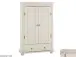 Drehtürenschrank >Silvana< in Weiß matt Lack - 100x147x40 (BxHxT)