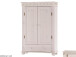 Drehtürenschrank >Silvana< in Weiß matt Lack - 100x147x40 (BxHxT)