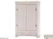 Drehtürenschrank >Silvana< in Weiß matt Lack - 100x147x40 (BxHxT)