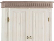 Drehtürenschrank >Silvana< in Weiß/Lava - 100x147x40 (BxHxT)