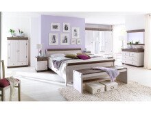 Drehtürenschrank >Silvana< in Weiß/Lava - 100x147x40 (BxHxT)
