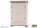 Drehtürenschrank >Silvana< in Weiß/Lava - 100x147x40 (BxHxT)