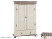 Drehtürenschrank >Silvana< in Weiß/Lava - 100x147x40 (BxHxT)