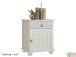 Nachtkommode >Silvana< in Weiß aus Massivholz - 48x60x40cm (BxHxT)