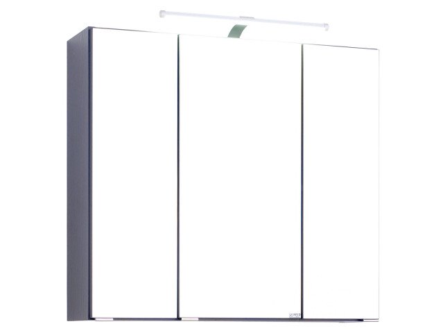 Spiegelschrank >Bologna II< in Weiß aus Metall - 70x66x20cm (BxHxT)