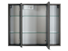 Spiegelschrank >Bologna II< in Weiß aus Metall - 80x66x20cm (BxHxT)