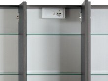 Spiegelschrank >Bologna II< in Weiß aus Metall - 90x66x20cm (BxHxT)