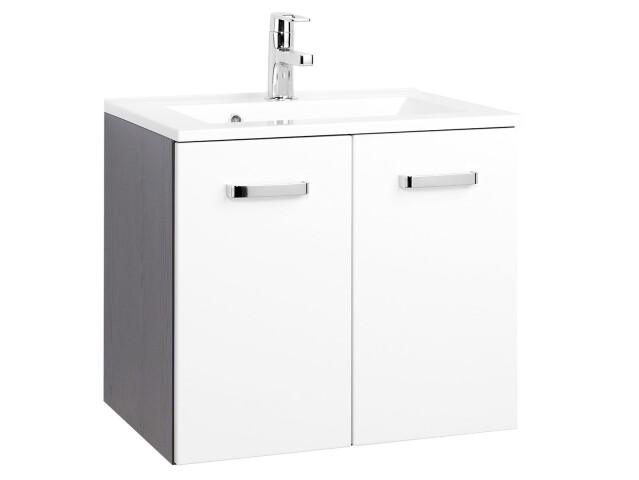 Waschtisch-Set >Bologna IV< in Weiß/Hochglanz - 60/70/80/90/100x54x48 (BxHxT)