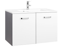 Waschtisch-Set >Bologna IV< in Weiß/Hochglanz - 60/70/80/90/100x54x48 (BxHxT)