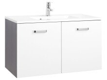 Waschtisch-Set >Bologna IV< in Weiß/Hochglanz - 60/70/80/90/100x54x48 (BxHxT)