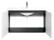 Waschtisch-Set >Bologna IV< in Weiß/Hochglanz - 60/70/80/90/100x54x48 (BxHxT)