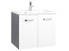 Waschtisch-Set >Bologna IV< in Weiß/Hochglanz aus Metall - 60x54x48cm (BxHxT)