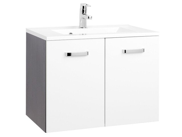 Waschtisch-Set >Bologna IV< in Weiß/Hochglanz aus Metall - 70cm (B)