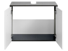 Waschbeckenunterschrank >Bologna VI< in Weiß/Hochglanz - 70x54x35 (BxHxT)