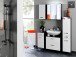 Hängeschrank >Bologna< in Weiß/Hochglanz aus MDF - 30x64x20cm (BxHxT)